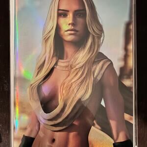 M House Master Jedi Rey Cosplay NICE Virgin by Pristine Renders Foil